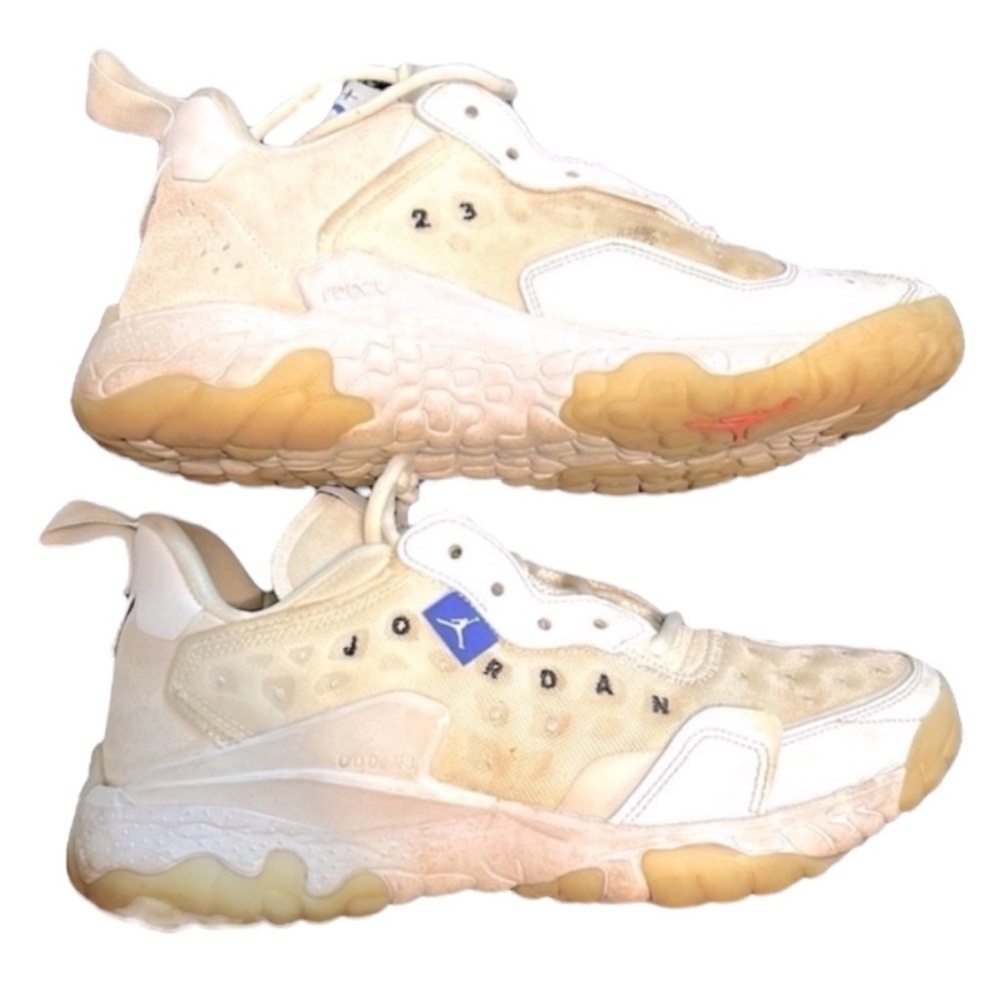 Jordan Cream and White Sneakers with Breathable Mesh - Picture 3 of 4